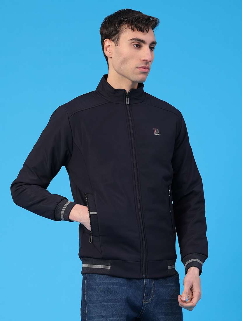 men solid long sleeve insulator bomber jacket - 22177277 -  Standard Image - 2