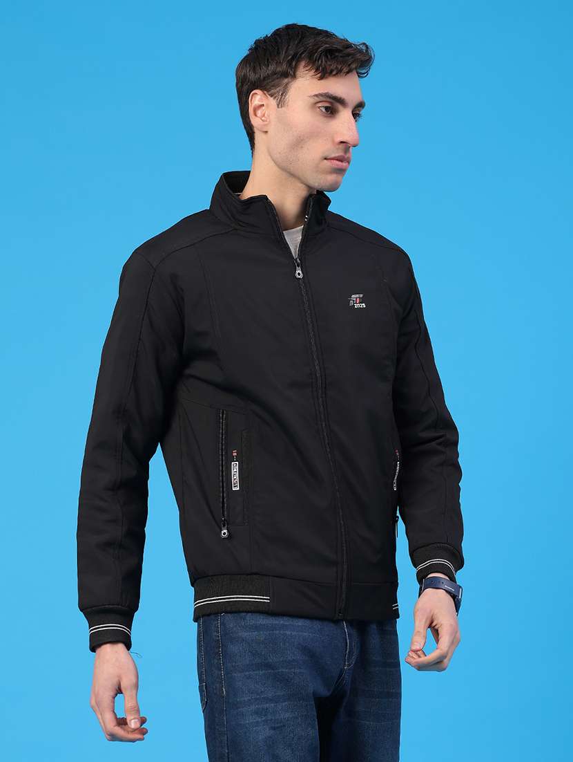 men solid long sleeve insulator bomber jacket - 22177281 -  Standard Image - 2