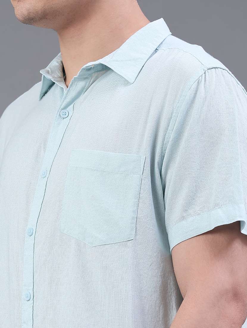 light blue cotton casual shirt - 22177342 -  Standard Image - 2