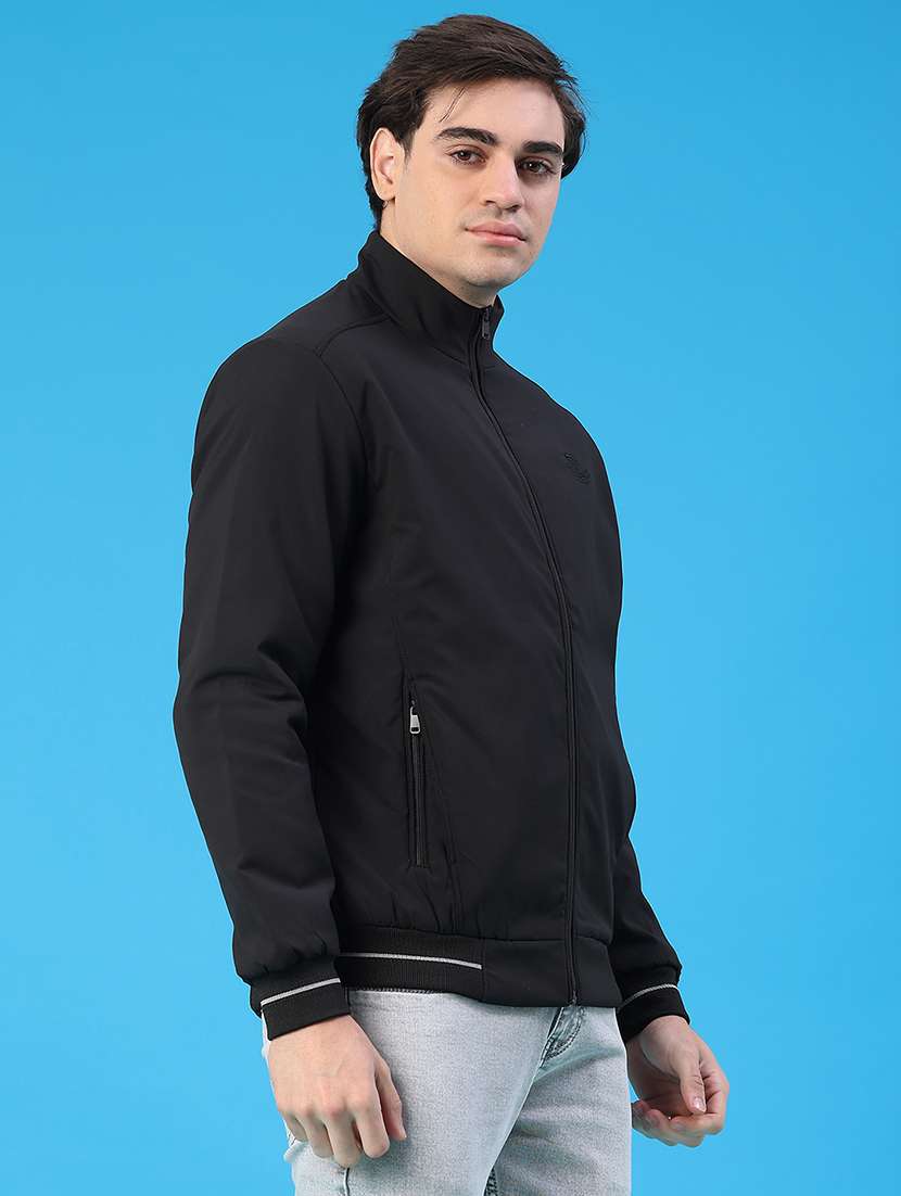 men solid long sleeve insulator bomber jacket - 22177646 -  Standard Image - 2