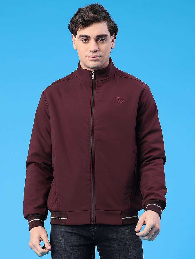 men solid long sleeve insulator bomber jacket - 22177647 -  Standard Image - 2