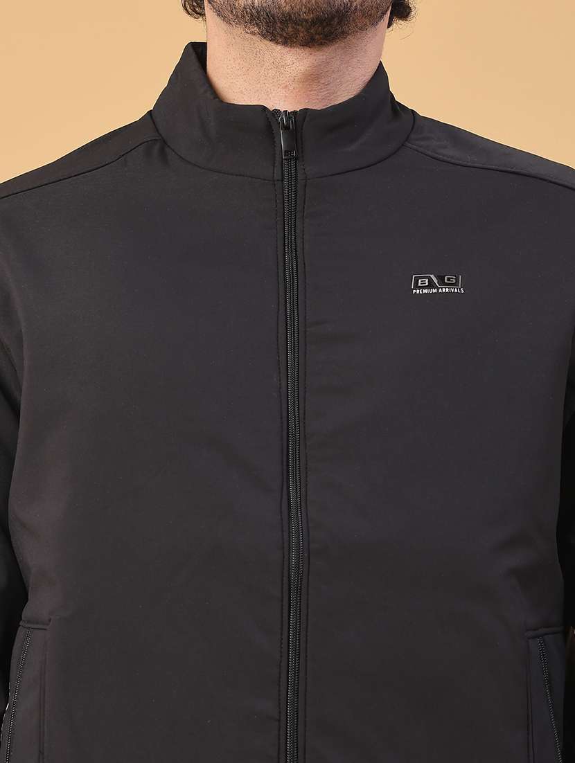 men solid long sleeve insulator bomber jacket - 22177652 -  Standard Image - 2