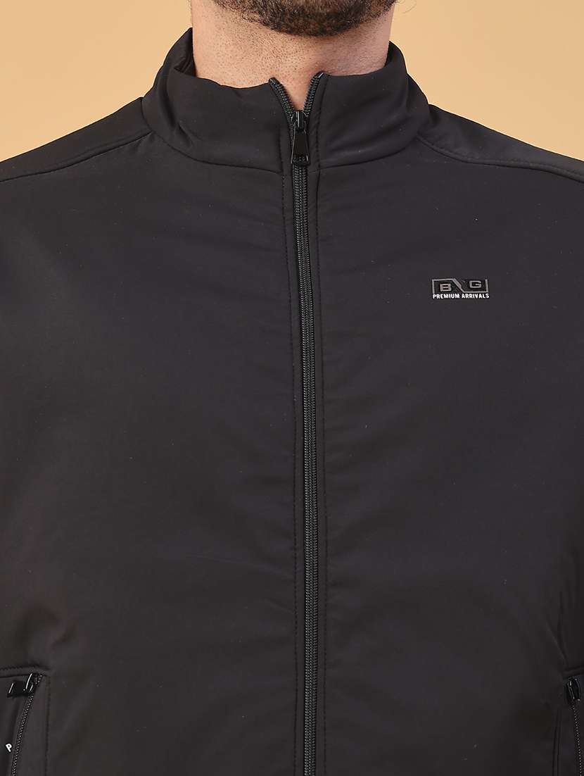 men solid long sleeve insulator bomber jacket - 22177653 -  Standard Image - 2