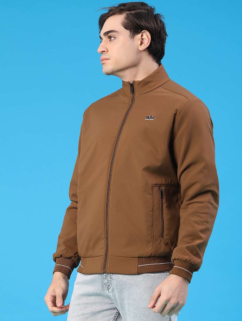 men solid long sleeve insulator bomber jacket - 22177658 -  Standard Image - 2