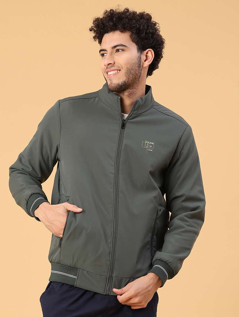 men solid long sleeve insulator bomber jacket - 22177659 -  Standard Image - 2