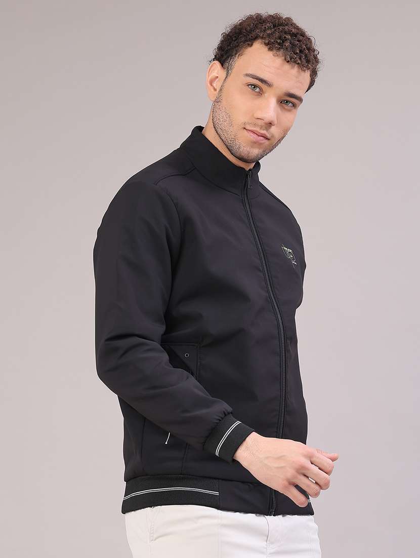 men solid long sleeve insulator bomber jacket - 22177660 -  Standard Image - 2