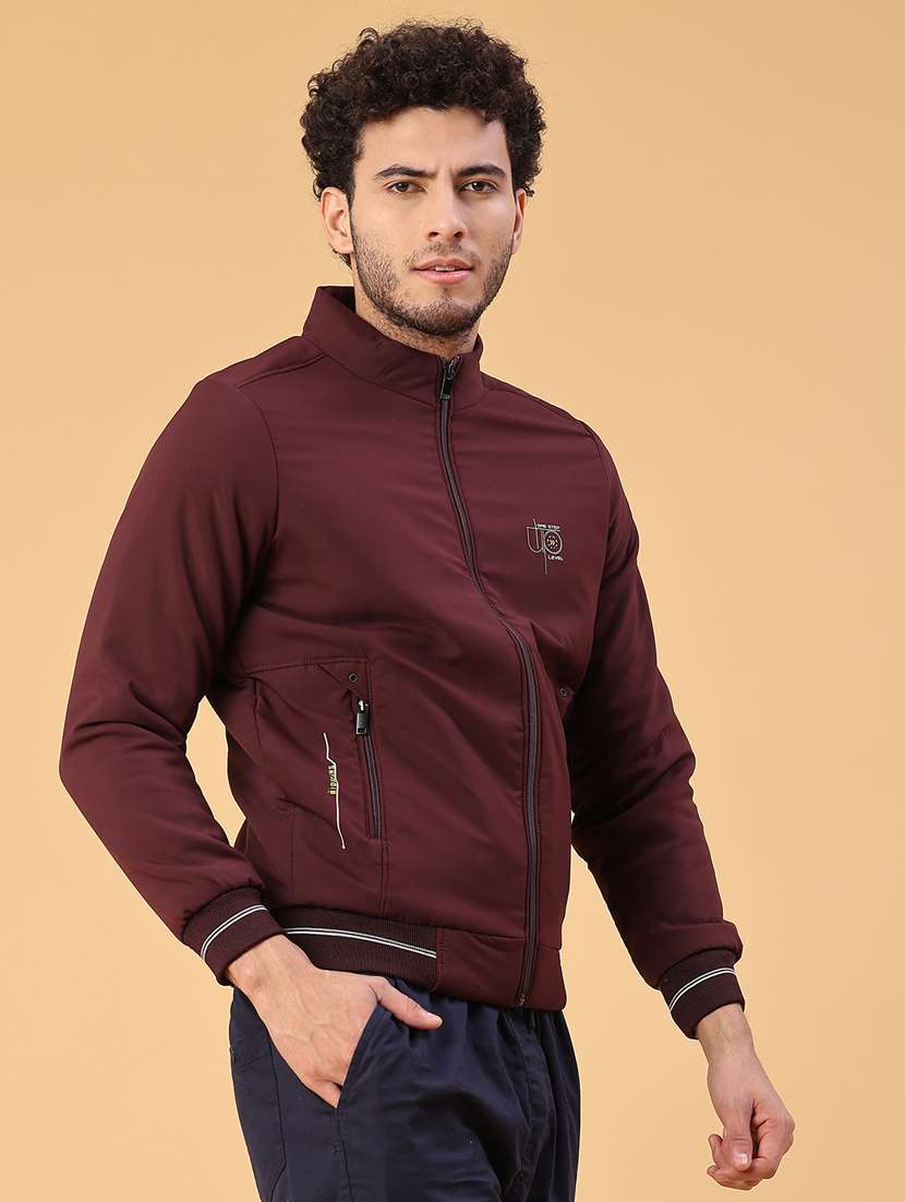 men solid long sleeve insulator bomber jacket - 22177661 -  Standard Image - 2