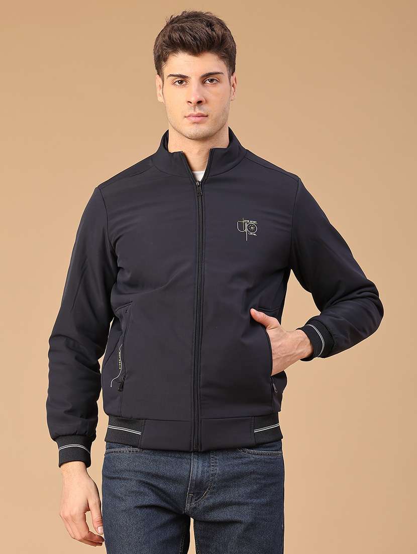 men solid long sleeve insulator bomber jacket - 22177663 -  Standard Image - 2