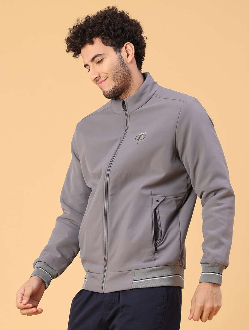 men solid long sleeve insulator bomber jacket - 22177664 -  Standard Image - 2