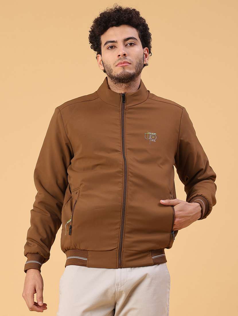 men solid long sleeve insulator bomber jacket - 22177665 -  Standard Image - 2