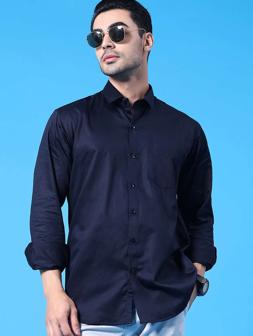 men solid long sleeve regular fit casual shirt - 22177667 -  Standard Image - 2