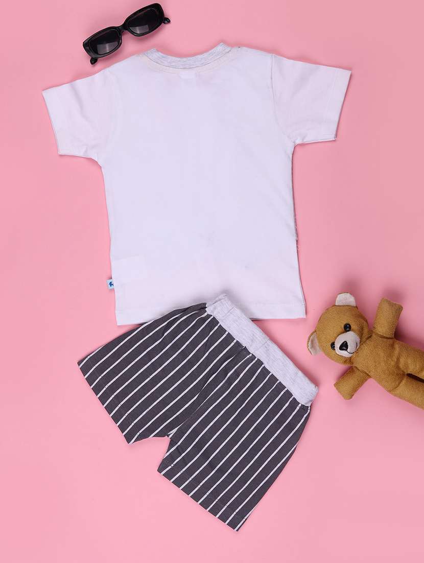 boys striped t-shirt and shorts co-ord set - 22177708 -  Standard Image - 2