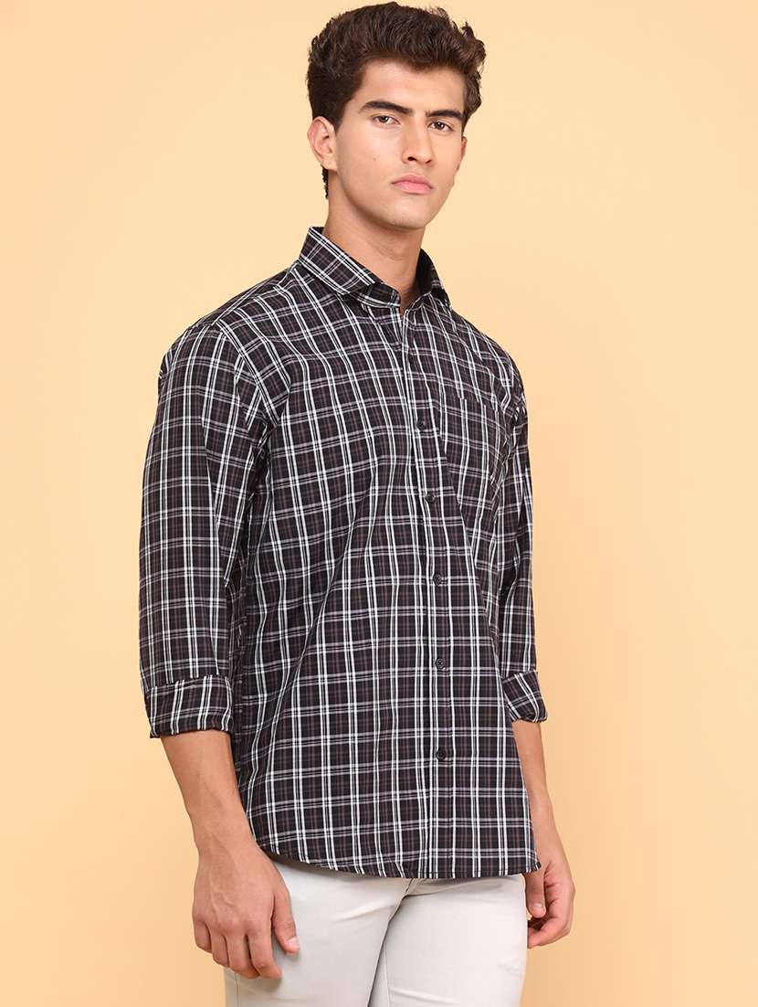 men checkered long sleeve regular fit casual shirt - 22177716 -  Standard Image - 2