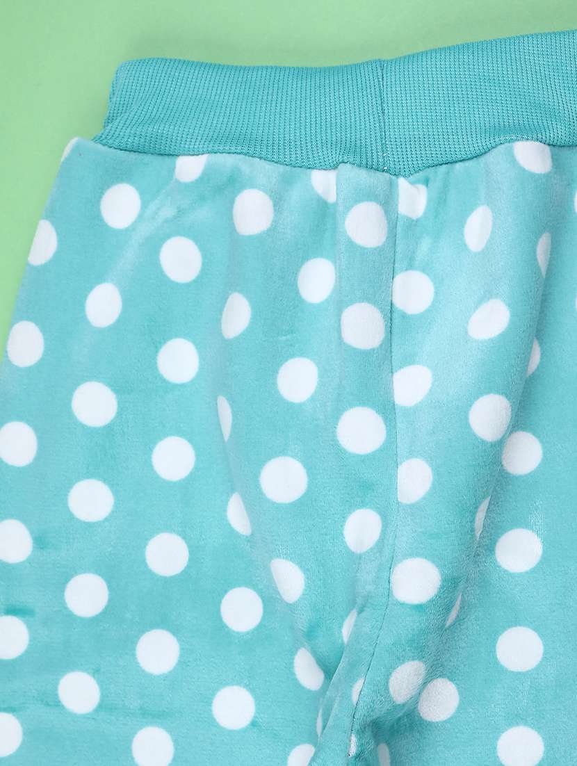 girls polka dot mid rise winterwear jogger - 22177729 -  Standard Image - 2