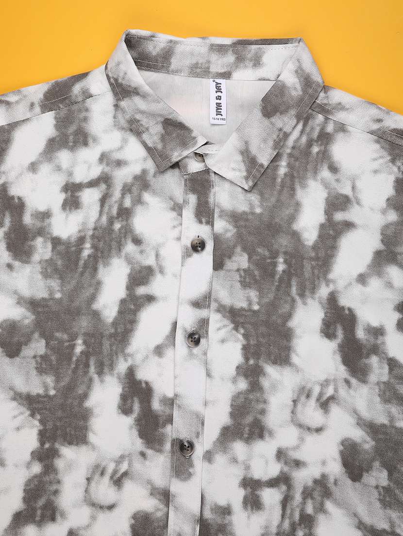 boys printed collared long sleeve shirt - 22177918 -  Standard Image - 2