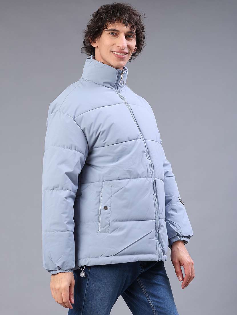 Men Solid Long Sleeve Reversible Puffer Jacket - 22177945 -  Standard Image - 2