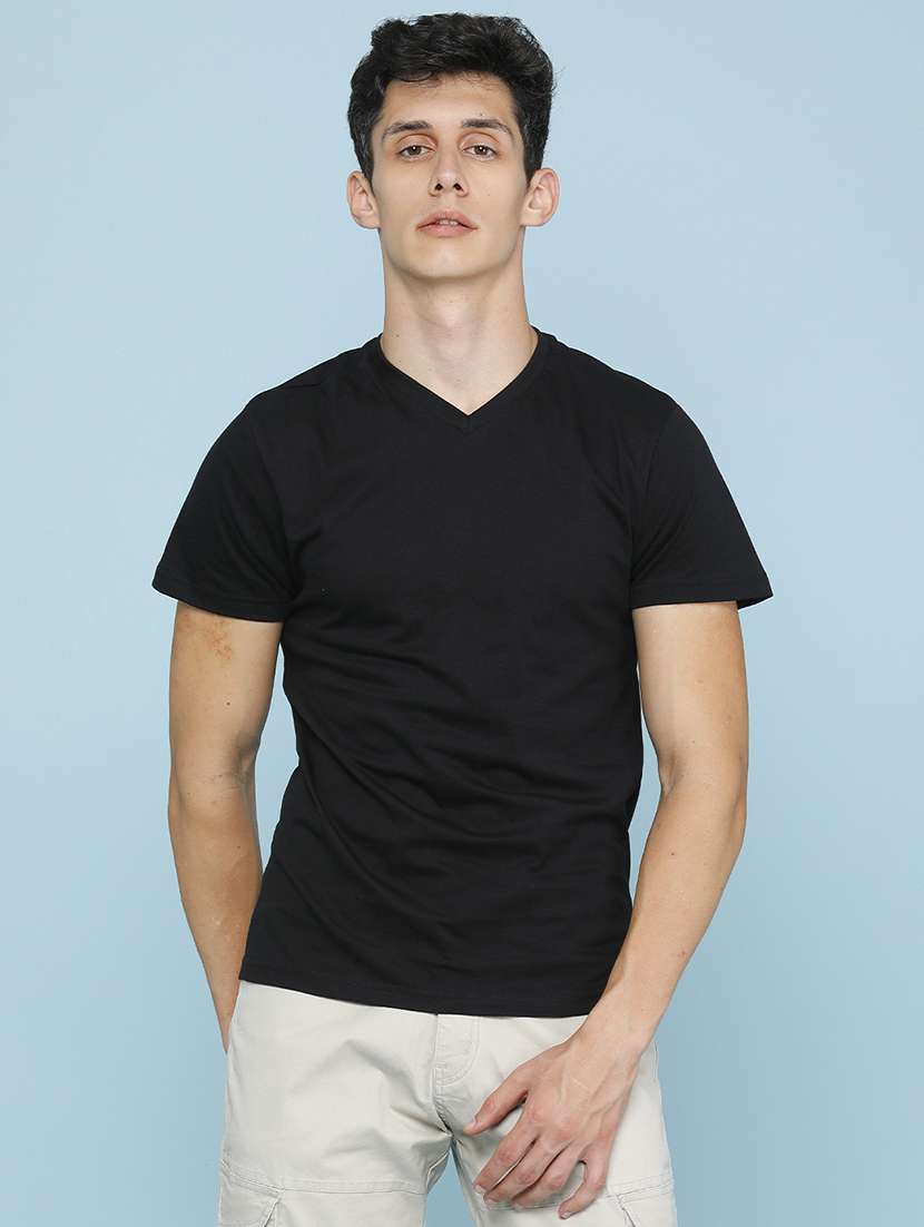 men solid short sleeves regular fit t-shirt - 22177959 -  Standard Image - 2