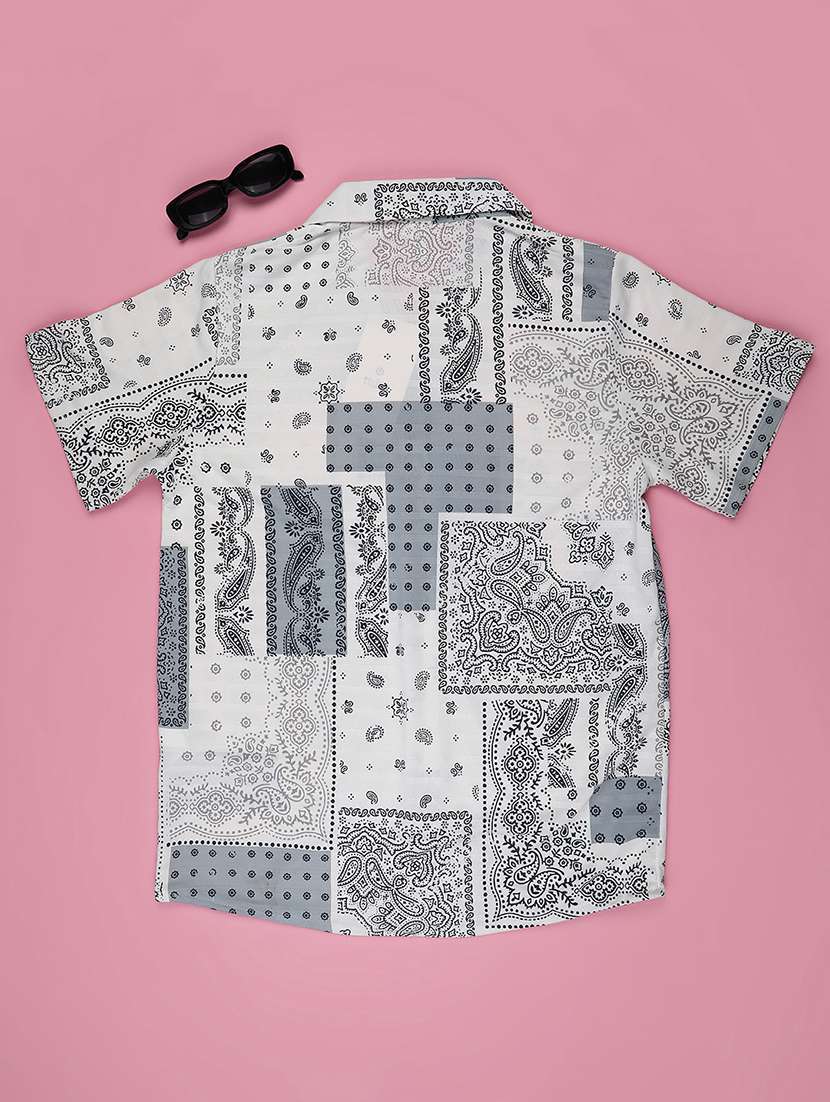 boys printed collared short sleeve shirt - 22178003 -  Standard Image - 2