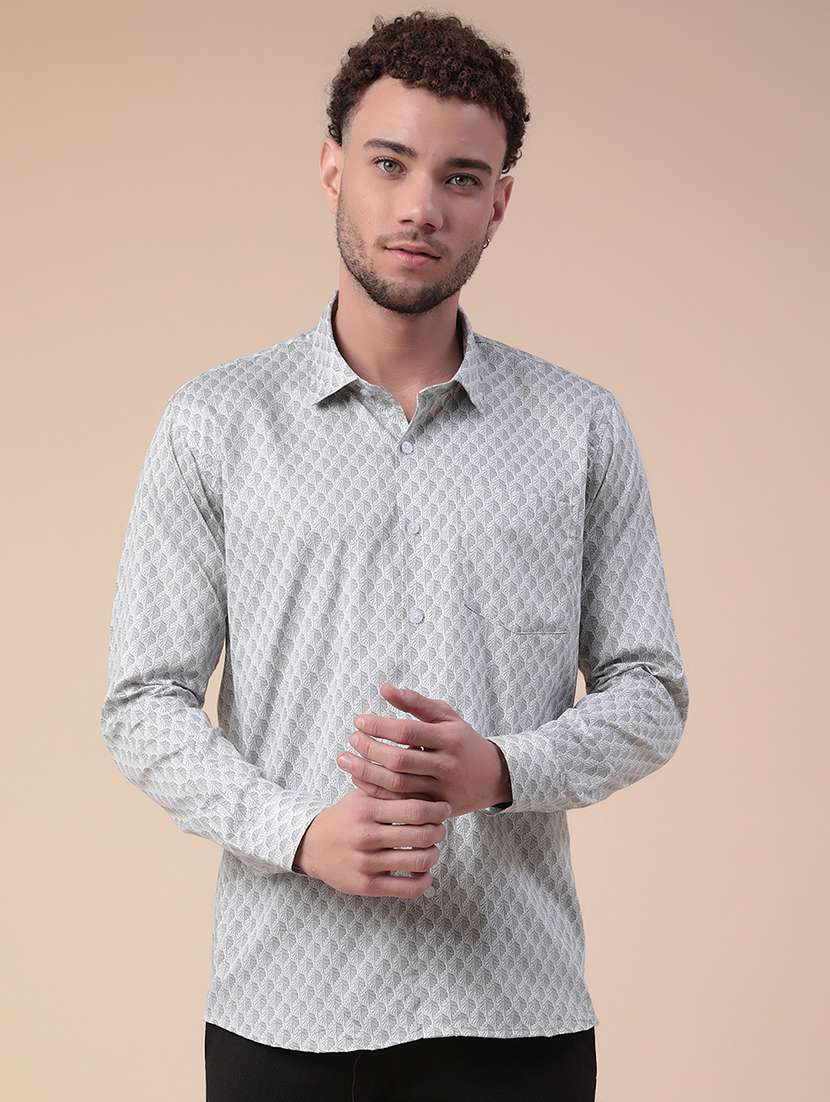 Men Printed Long Sleeves Casual Shirt - 22178033 -  Standard Image - 2