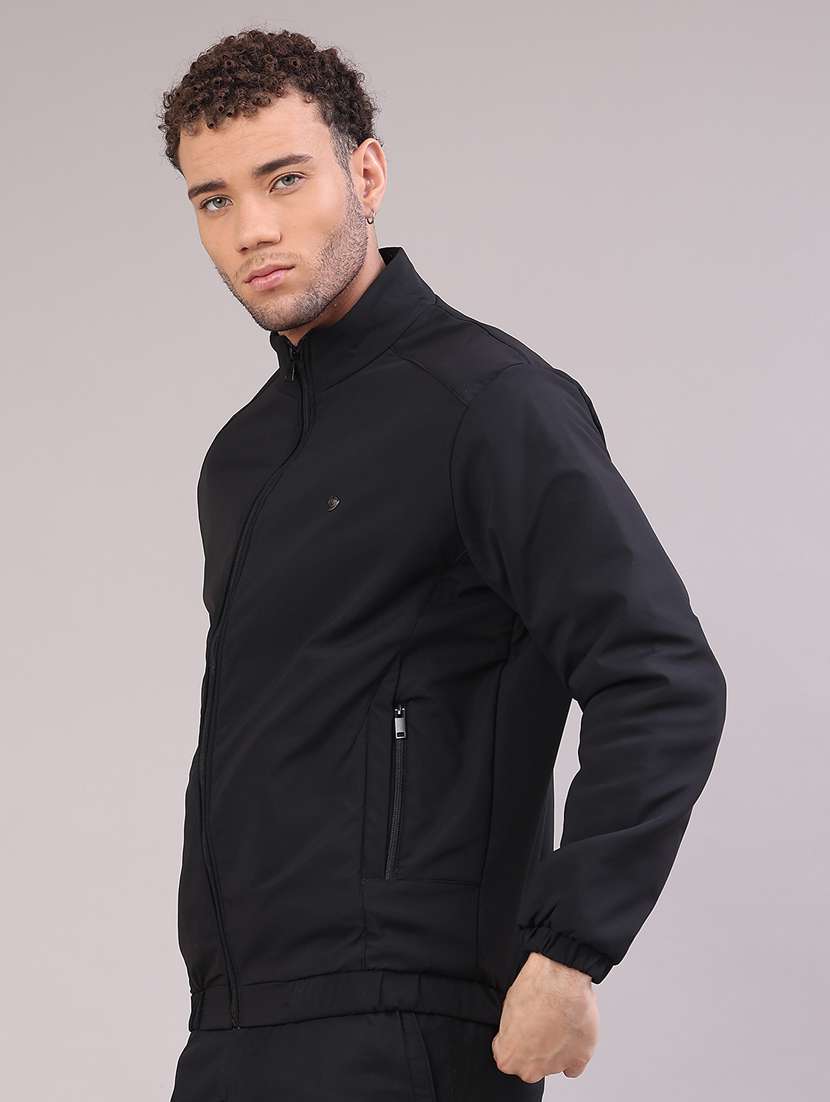 men solid long sleeve insulator bomber jacket - 22178051 -  Standard Image - 2
