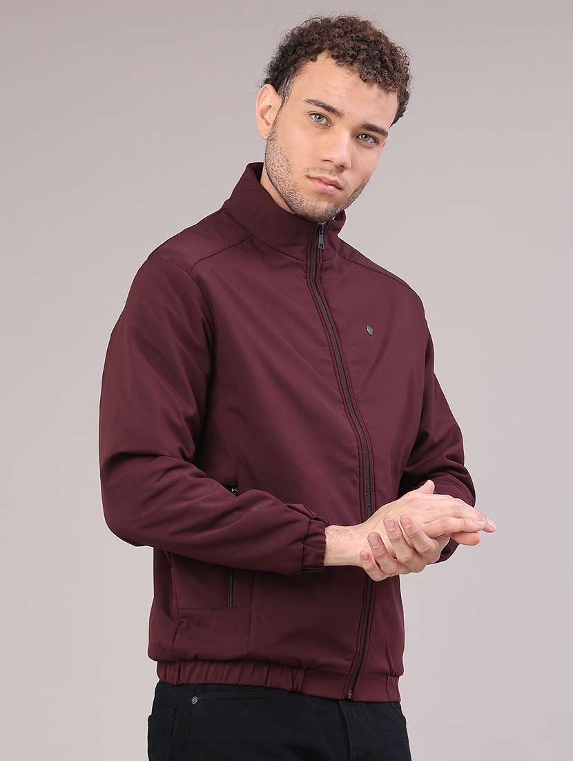 men solid long sleeve insulator bomber jacket - 22178052 -  Standard Image - 2