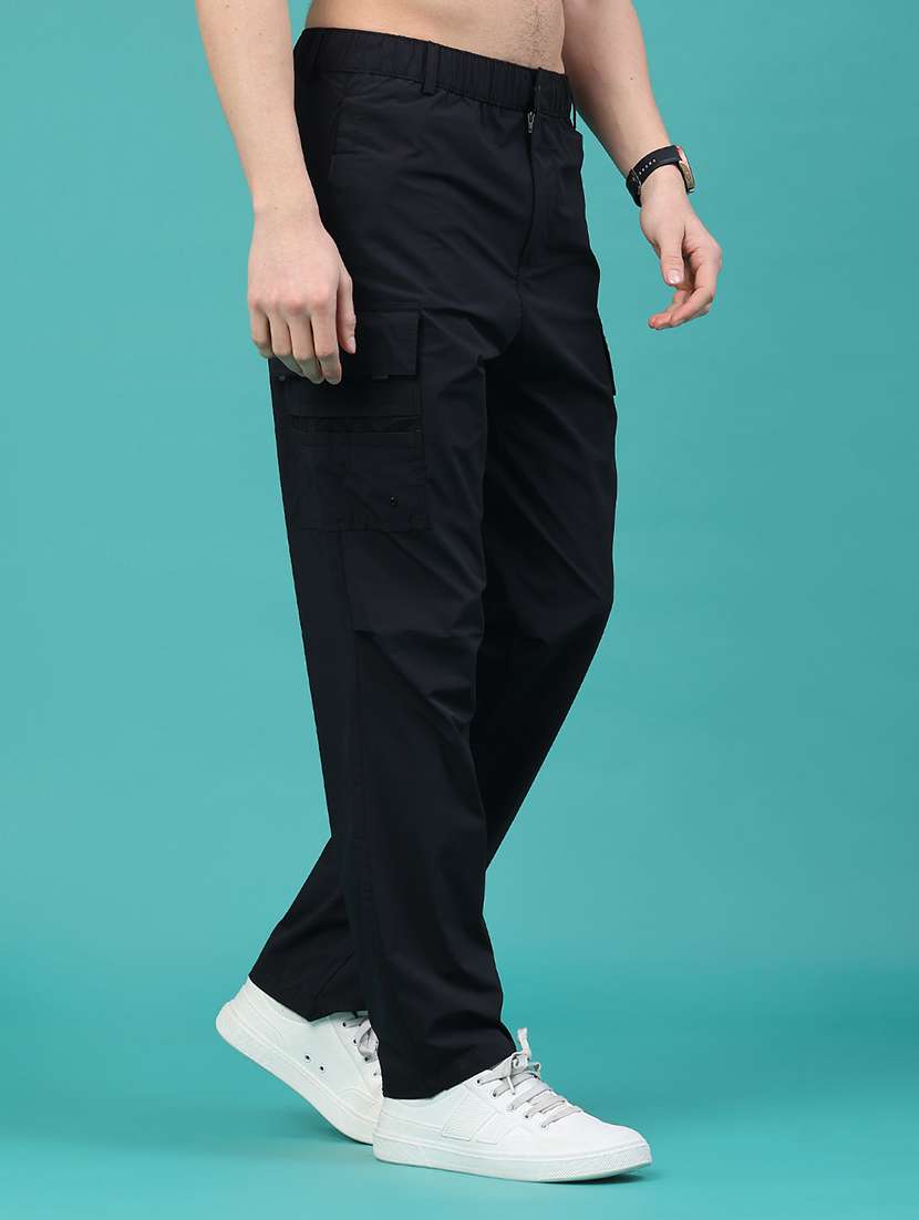 black cotton blend cargos - 22178176 -  Standard Image - 2