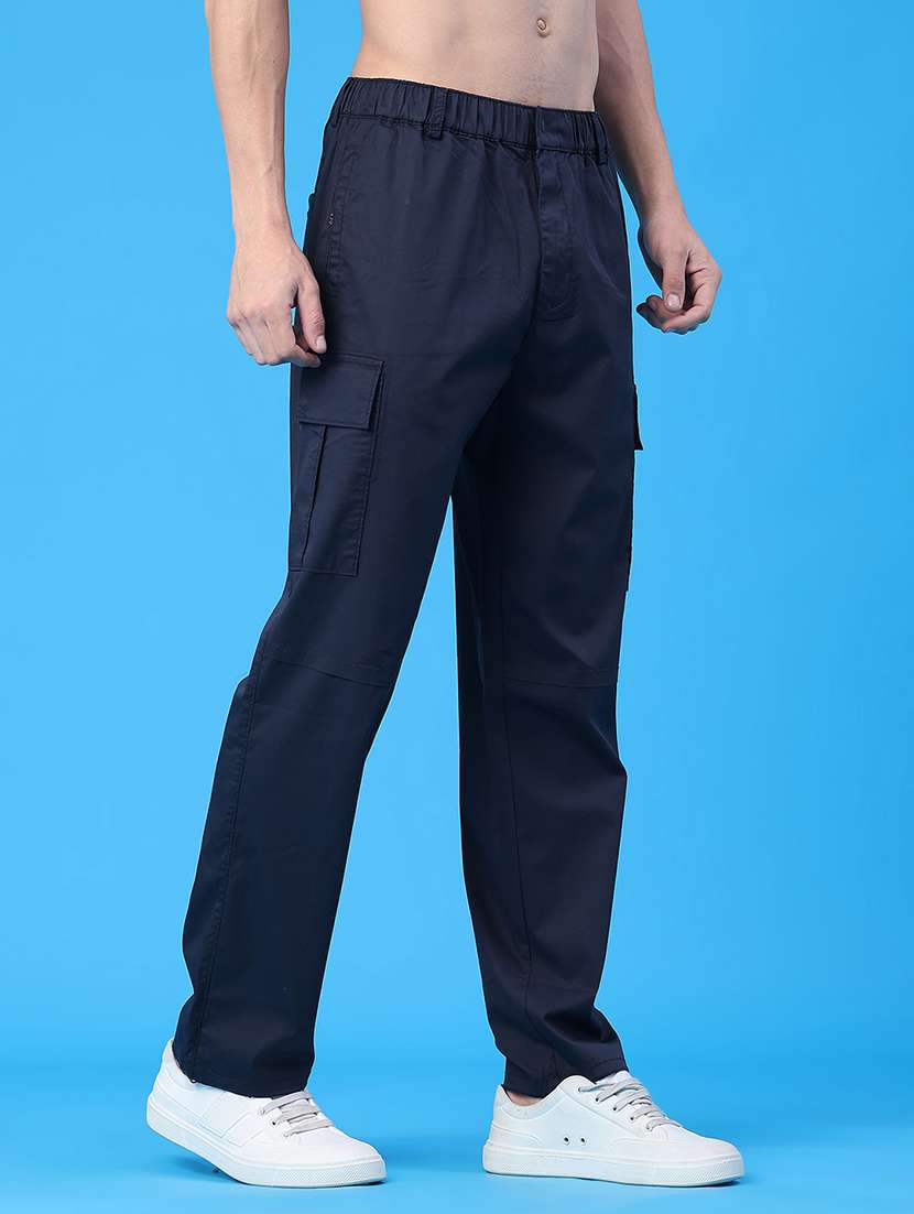 men solid mid rise regular fit cargo - 22178177 -  Standard Image - 2