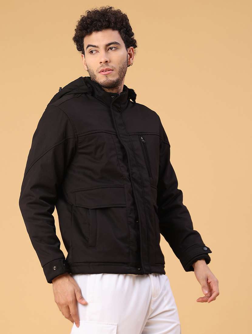 men solid long sleeve insulator bomber jacket - 22178184 -  Standard Image - 2