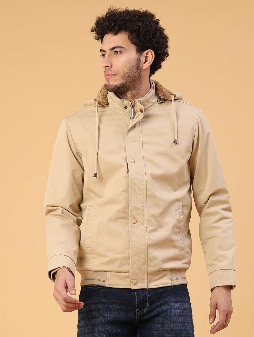 men solid long sleeve insulator bomber jacket - 22178187 -  Standard Image - 2