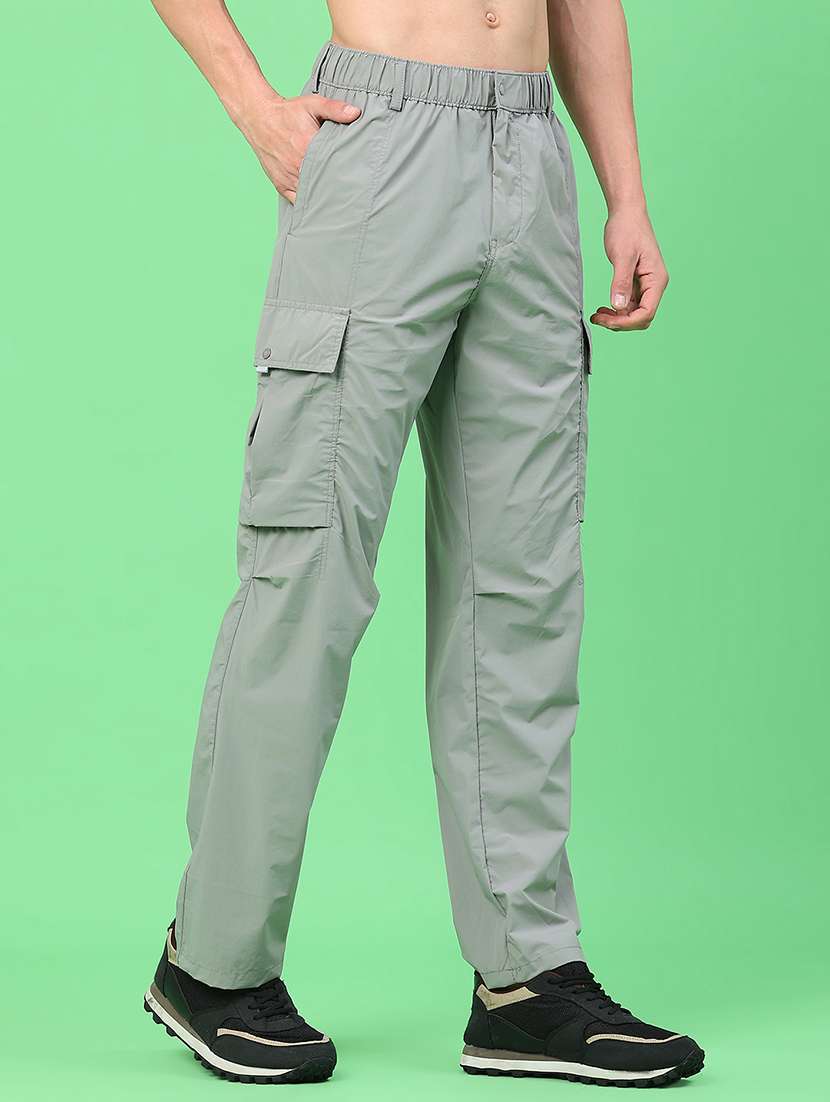 men solid mid rise regular fit cargo - 22178212 -  Standard Image - 2