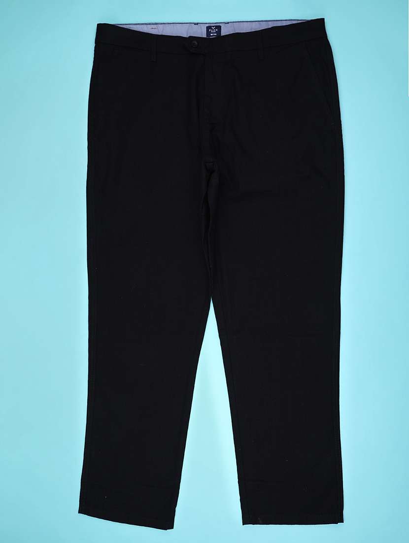 men solid mid rise casual chinos 