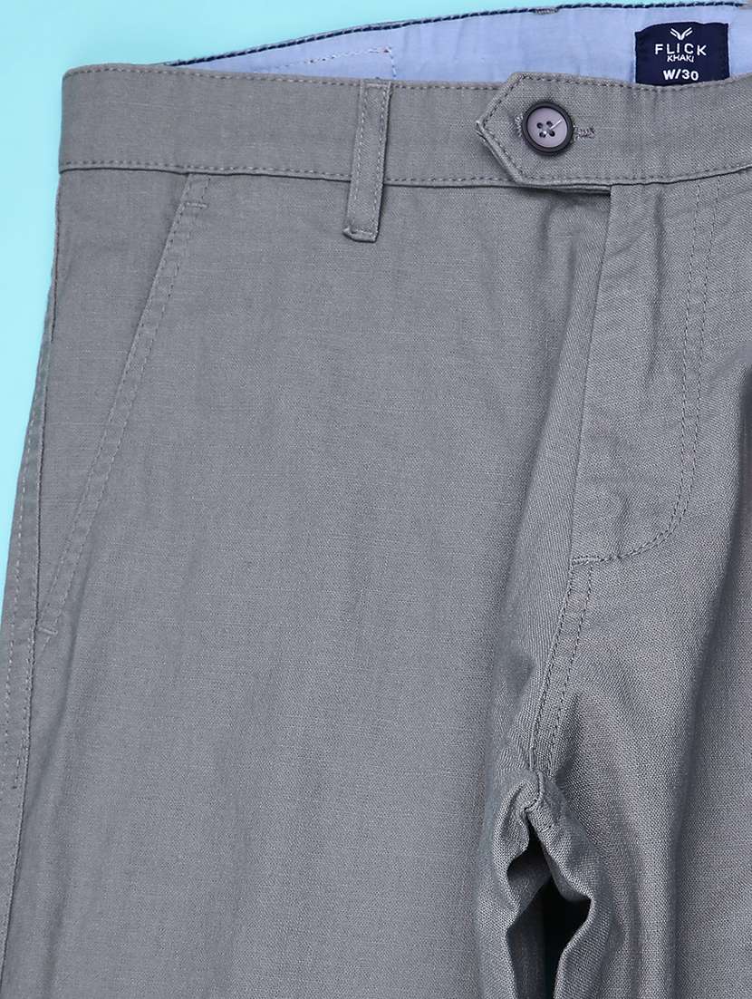 men solid mid rise casual chinos  - 22178239 -  Standard Image - 2