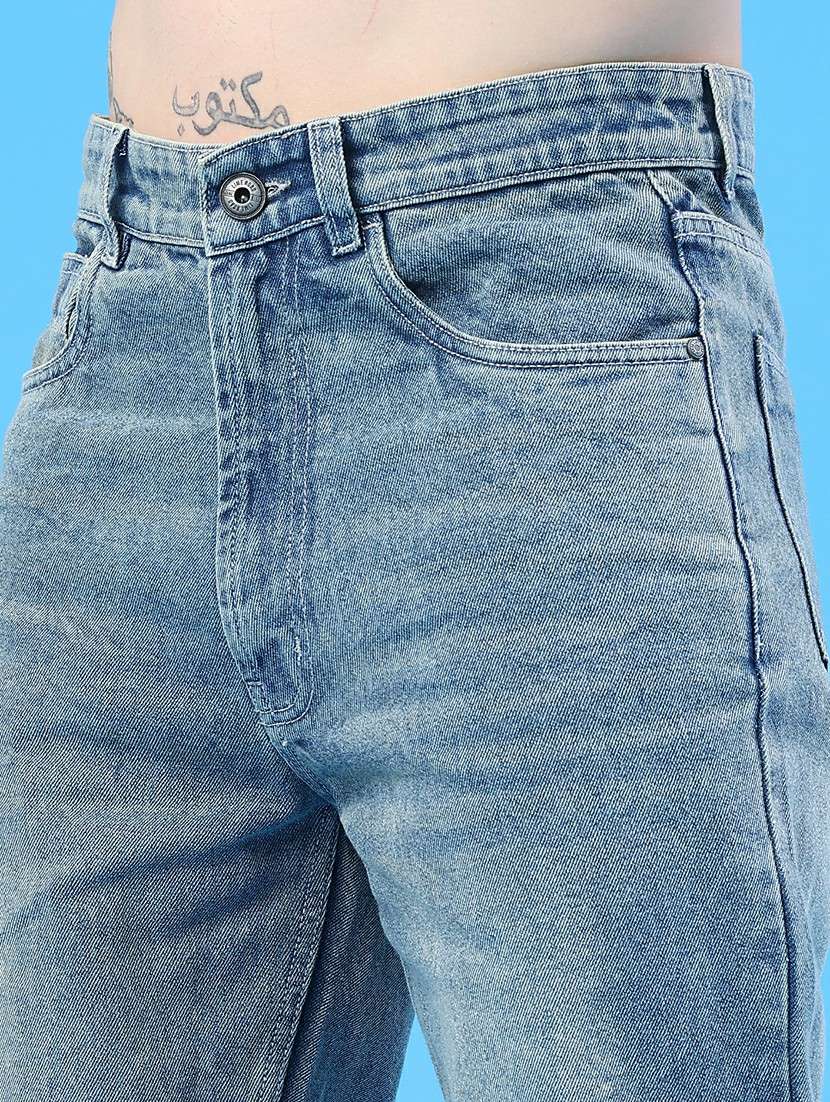 men washed mid rise full length straight jeans - 22178242 -  Standard Image - 2