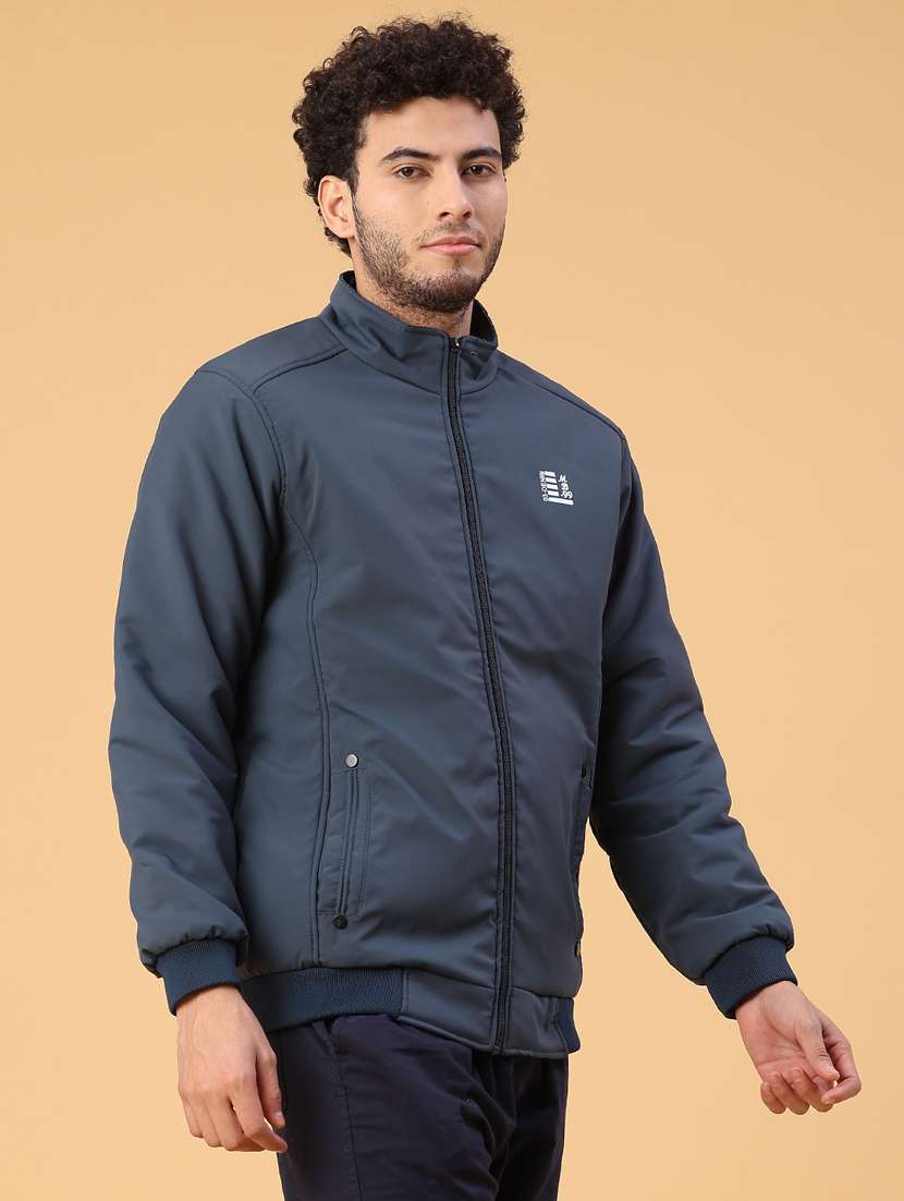 men solid long sleeve bomber jacket - 22178262 -  Standard Image - 2