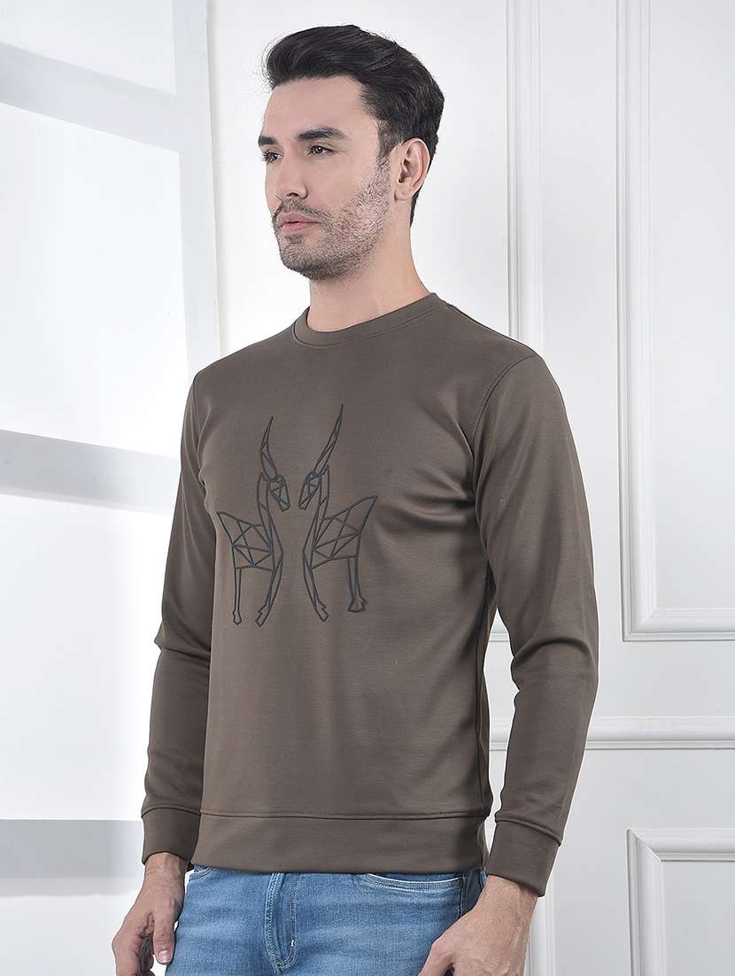 men front print long sleeve regular fit sweatshirt - 22178301 -  Standard Image - 2