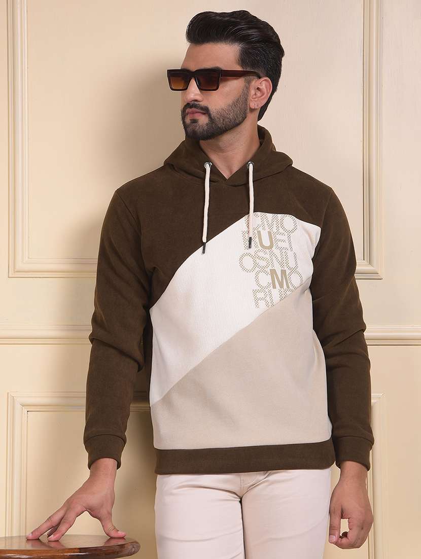 men color block long sleeve regular fit sweatshirt