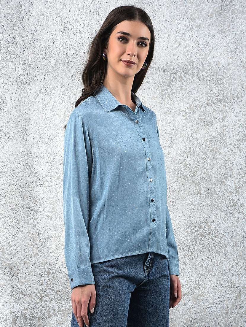 women collared long sleeve shirt - 22178351 -  Standard Image - 2