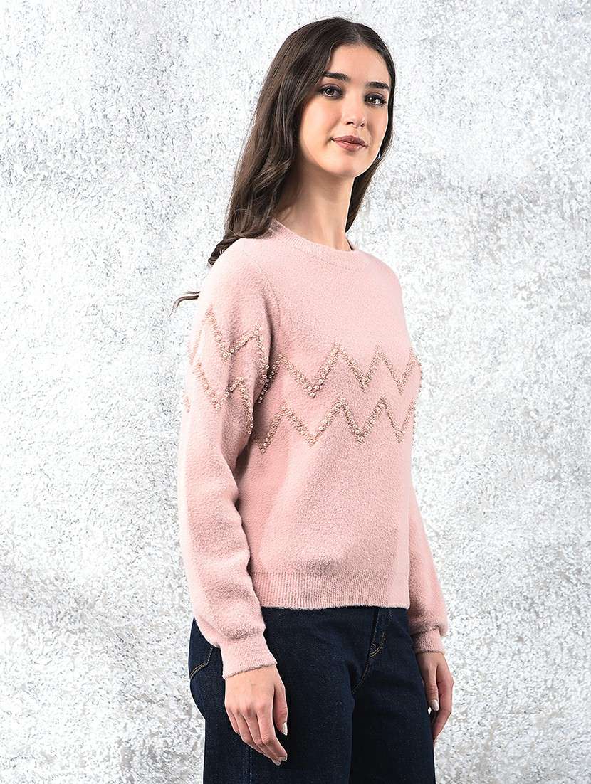 women self designed long sleeve pullover - 22178379 -  Standard Image - 2