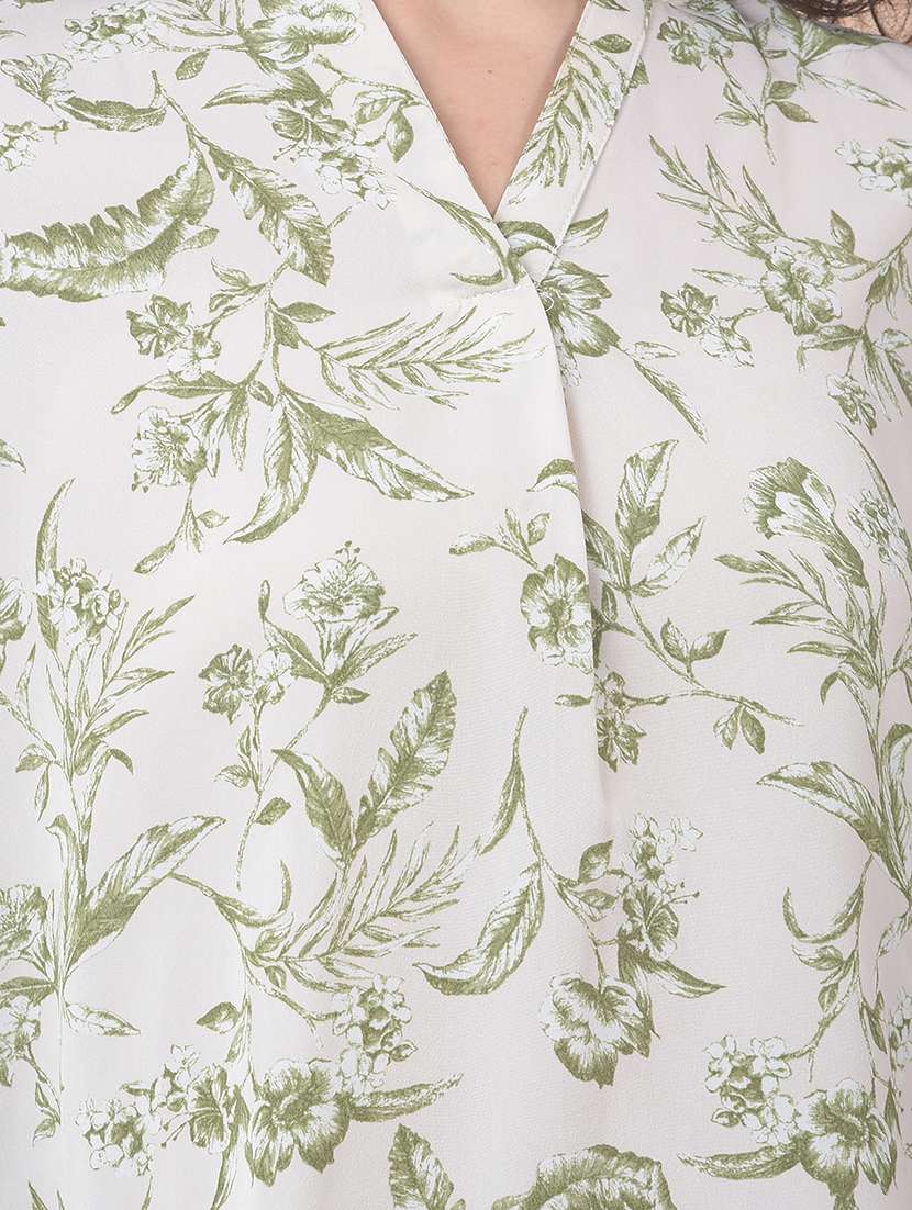 women printed three quarter sleeve regular top - 22178408 -  Standard Image - 2