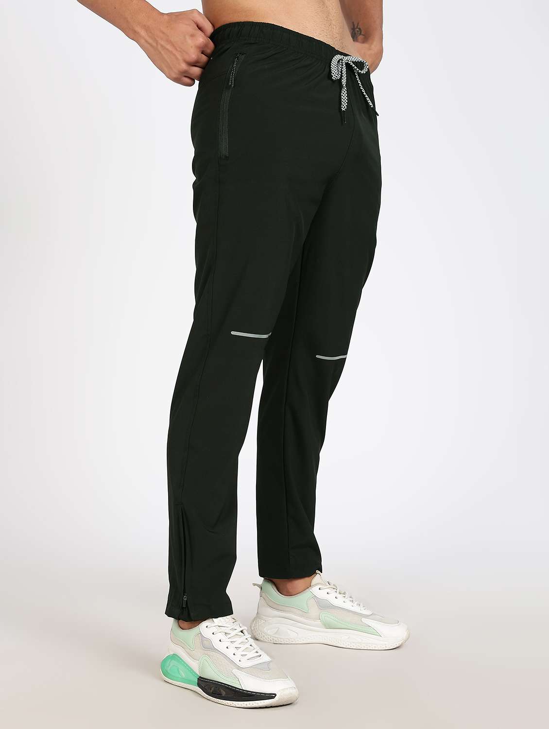 men solid mid rise full length track pant - 22178442 -  Standard Image - 2