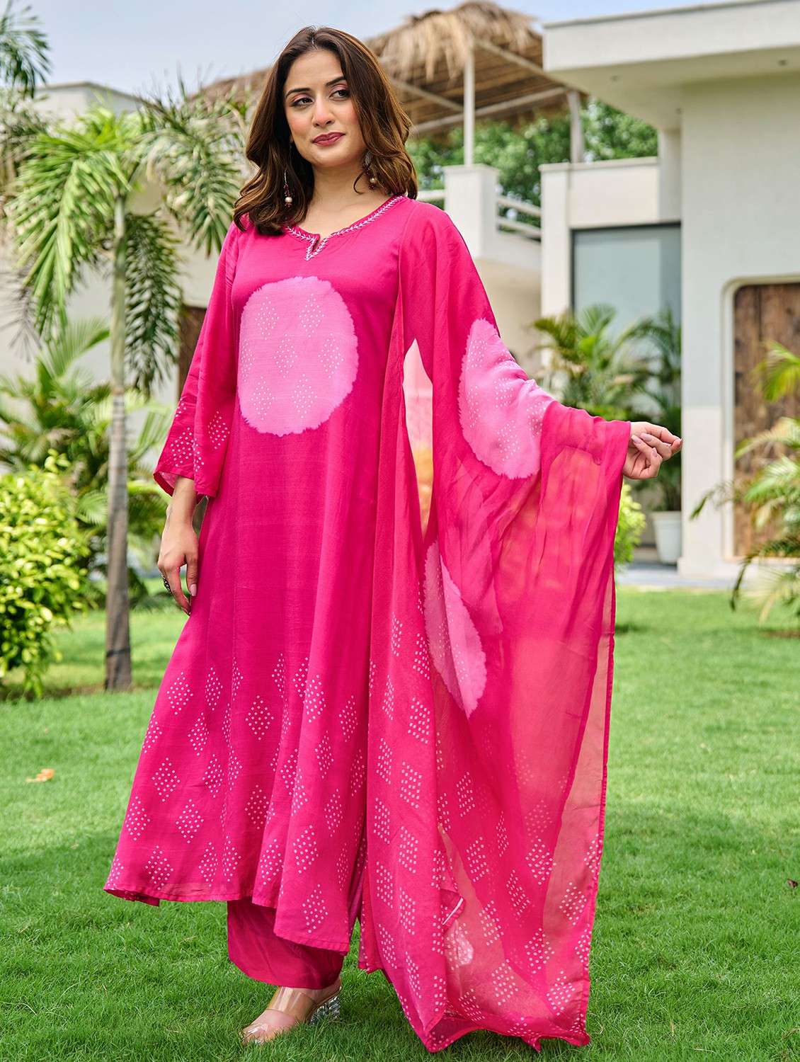women embroidered long sleeve kurta pant with dupatta set - 22178515 -  Standard Image - 2