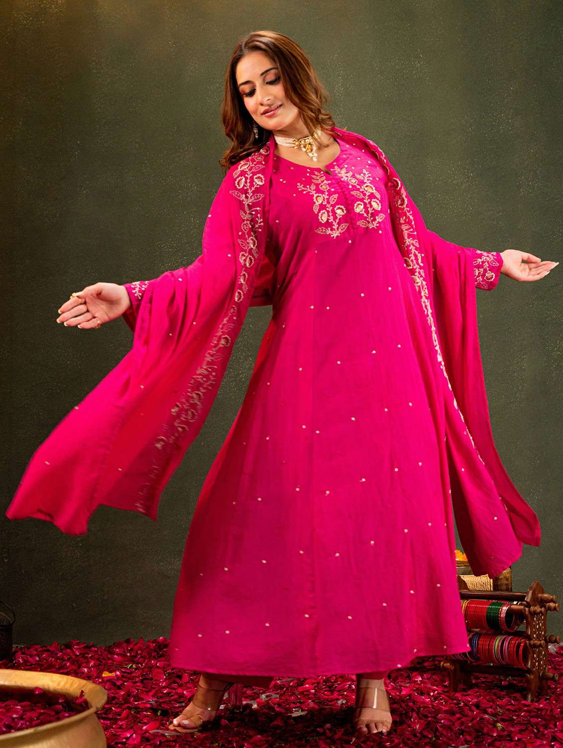 pink cotton kurta pant  set - 22178562 -  Standard Image - 2