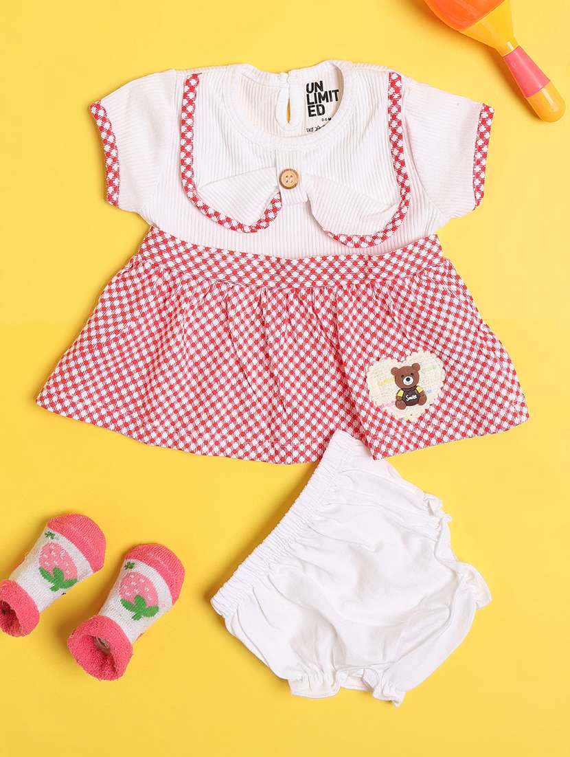 kids printed short sleeves frock with bloomer - 22178579 -  Standard Image - 2
