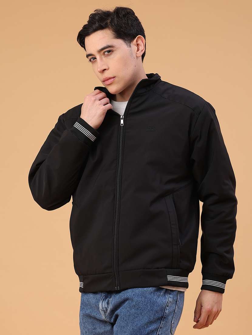 men solid long sleeve lightweight bomber jacket - 22178651 -  Standard Image - 2