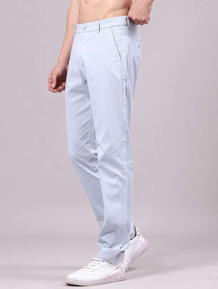 men solid mid rise chinos casual trouser - 22178671 -  Standard Image - 2