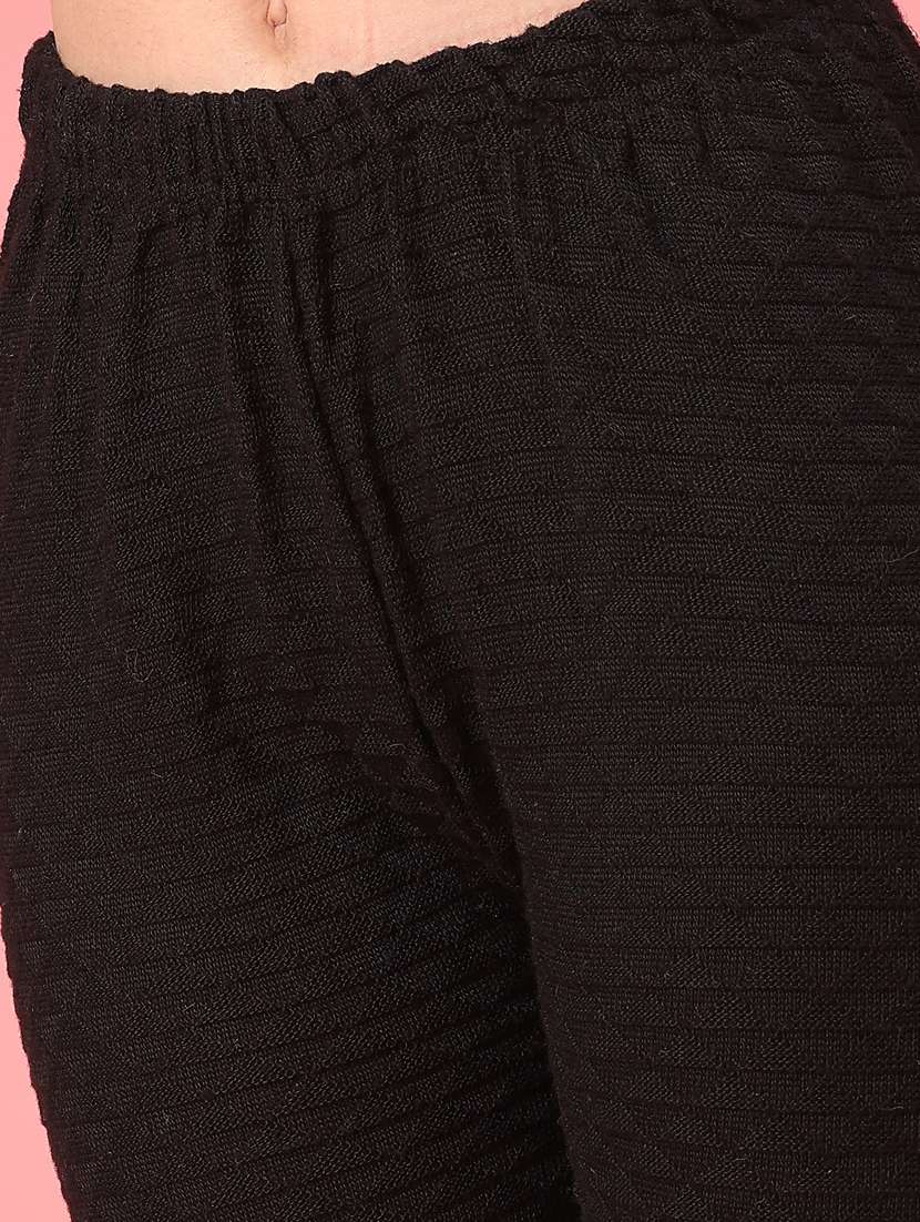 women self design mid rise woolen leggings - 22178673 -  Standard Image - 2