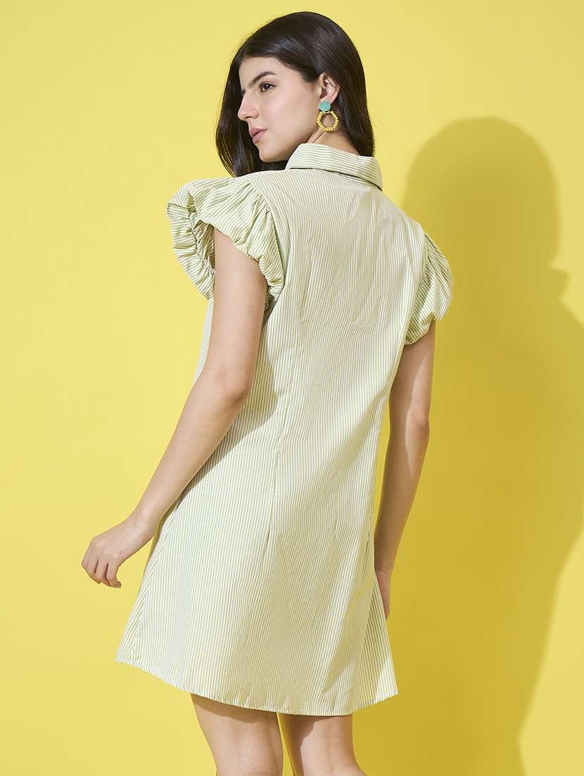 women striped collared shirt dress - 22178963 -  Standard Image - 2