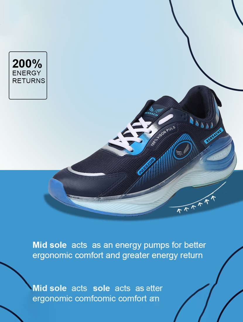 men blue lace up sport shoe - 22178993 -  Standard Image - 2