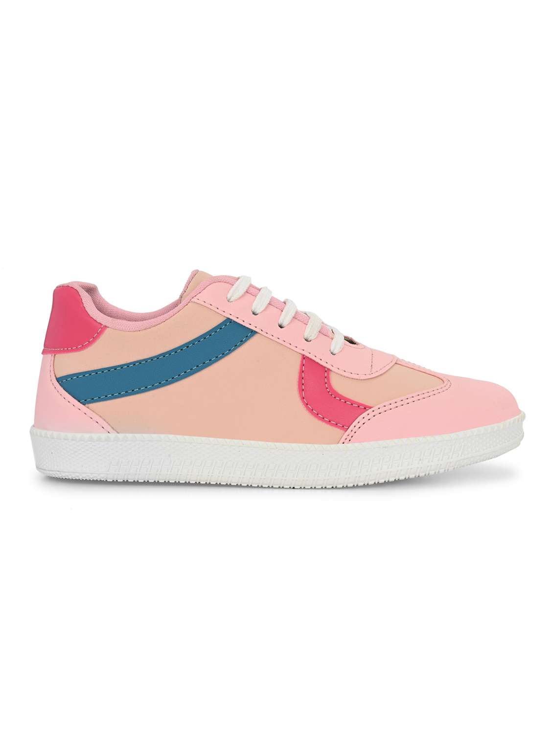 women pink lace-up sneaker - 22179509 -  Standard Image - 2