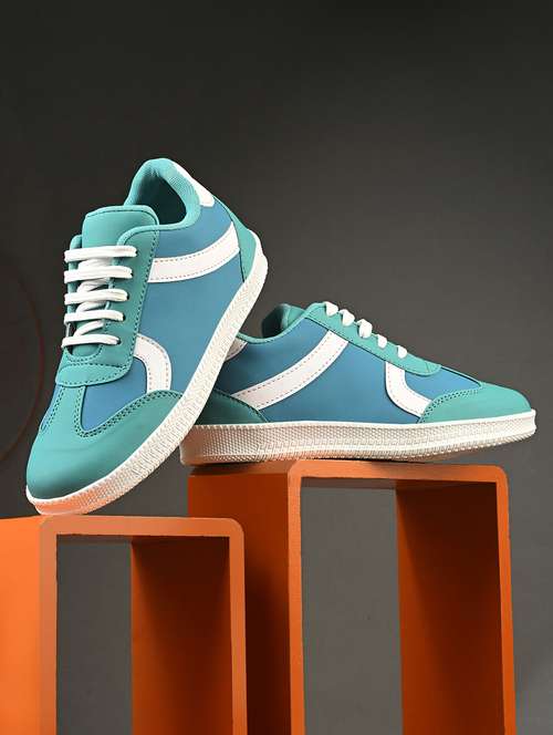women turquoise lace-up sneaker - 22179511 -  Standard Image - 0